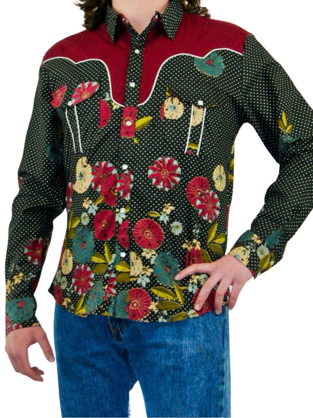 Apsara The “Western” - Garden Long Sleeve Men’s Shirt